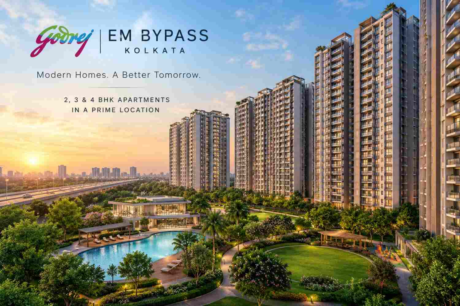 Godrej EM Bypass Kolkata – Premium 2, 3 & 4 BHK Apartments
